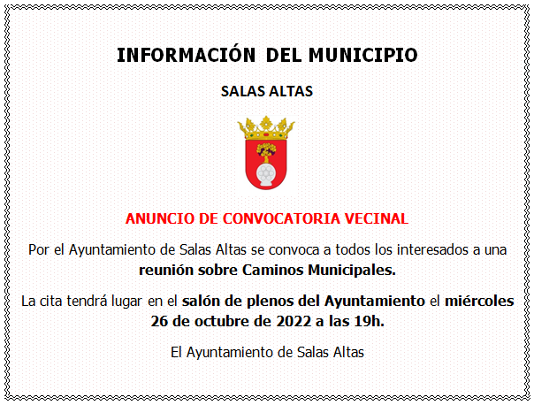 Imagen Reunión interesados en Caminos Municipales
