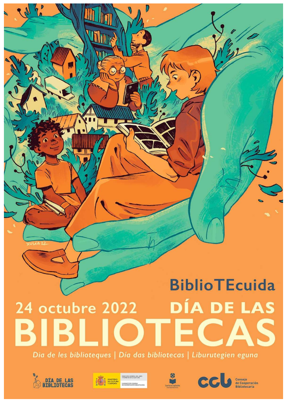 Imagen: Cartel Día de las Bibliotecas, 24 de octubre 2022