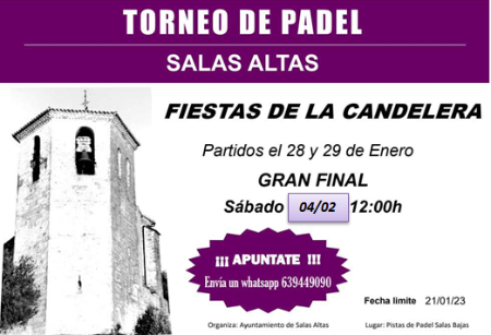 Imagen Torneo de pádel de Salas Altas