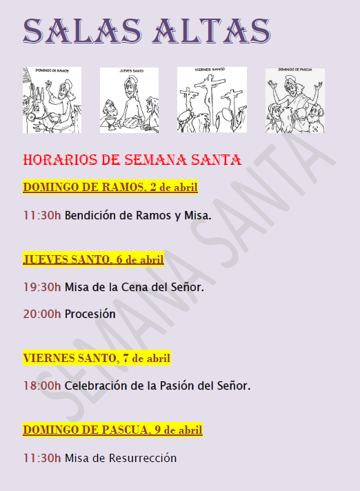 Imagen Actos de Semana Santa en Salas Altas