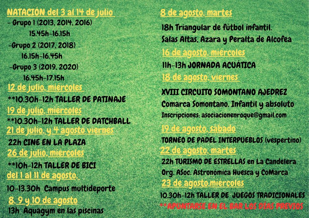 Imagen Salas Altas ofrece casi una veintena de actividades para el verano