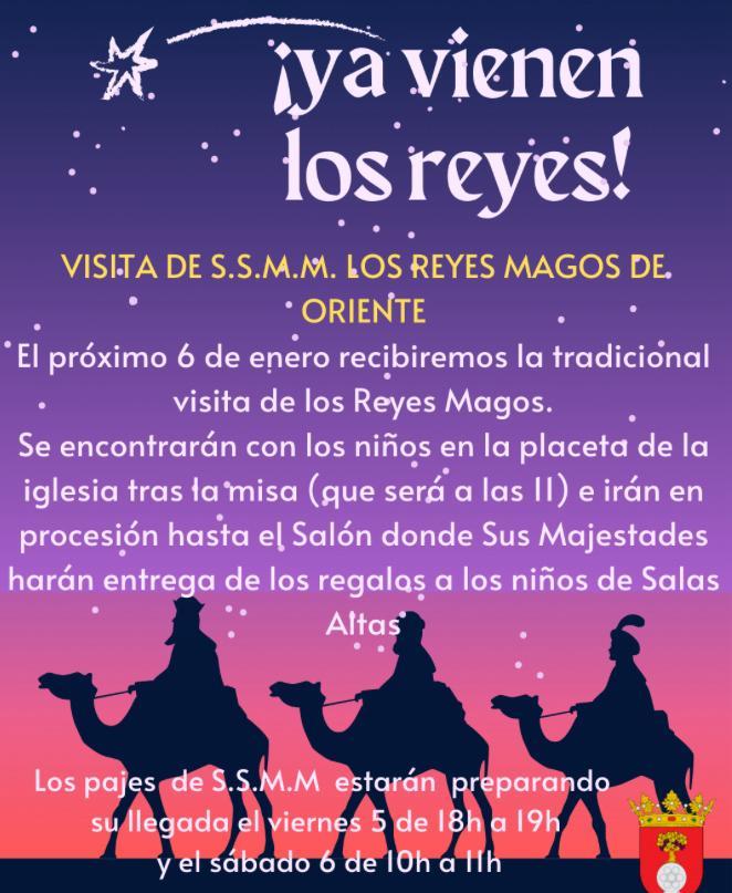 Imagen Los Reyes Magos llegarán el sábado a Salas Altas