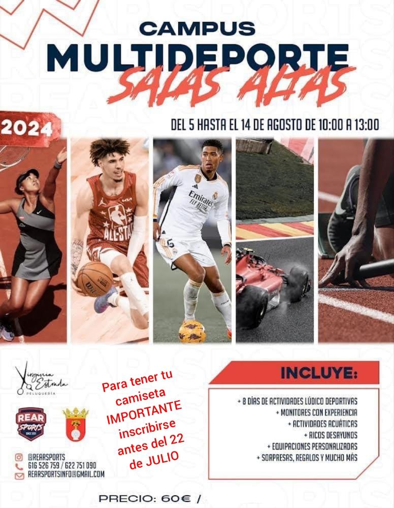 Imagen Abiertas las inscripciones para disfrutar del Campus Multideporte de Salas Altas