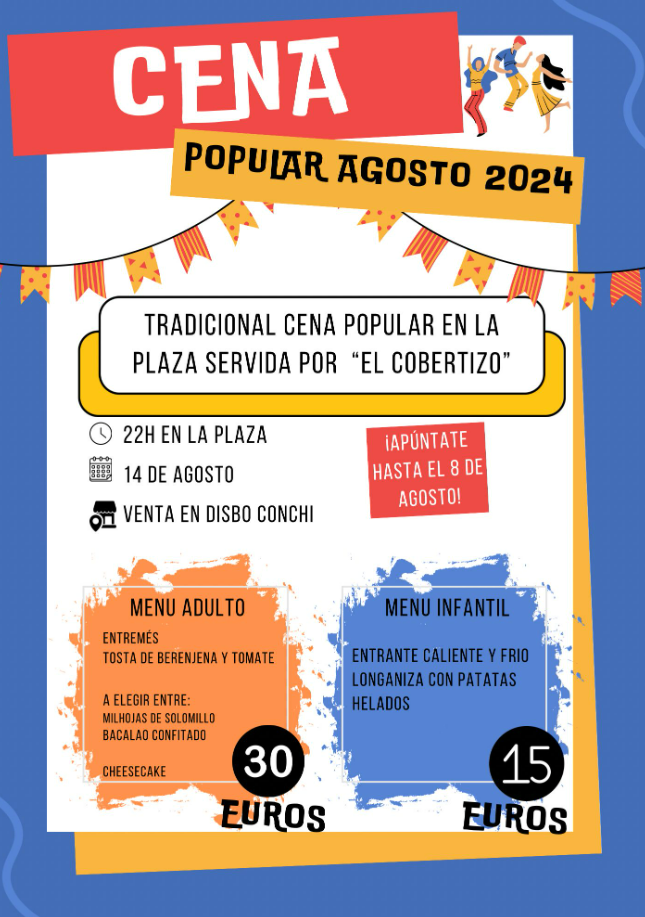 Imagen Comidas y cenas populares en las Fiestas de Agosto de Salas Altas en Salas Altas