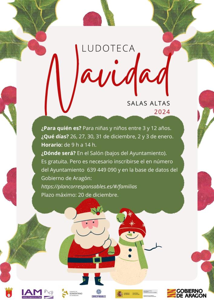 Imagen Salas Altas abrirá el servicio de Ludoteca esta Navidad