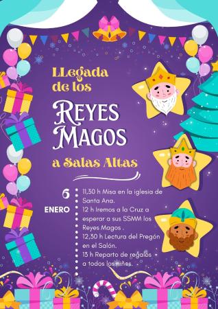 Imagen El lunes día 6 llegarán los Reyes Magos a Salas Altas