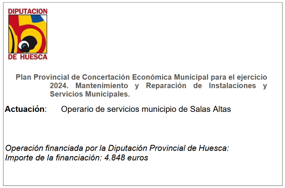Imagen Anuncio de la Diputación Provincial de Huesca