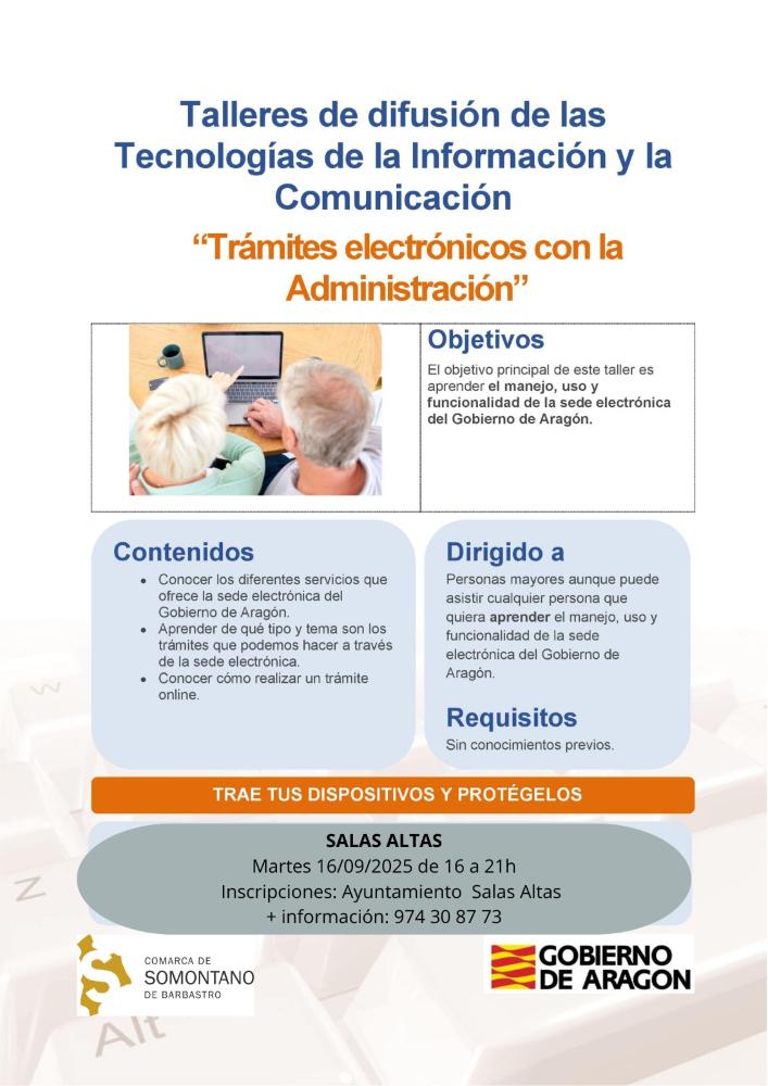 Imagen Taller de uso de móvil y ordenador en Salas Altas