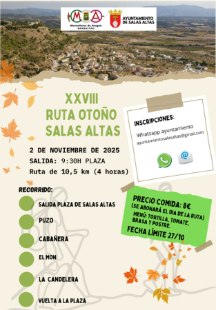 Imagen Salas Altas organiza la 28ª edición de la Ruta de Otoño
