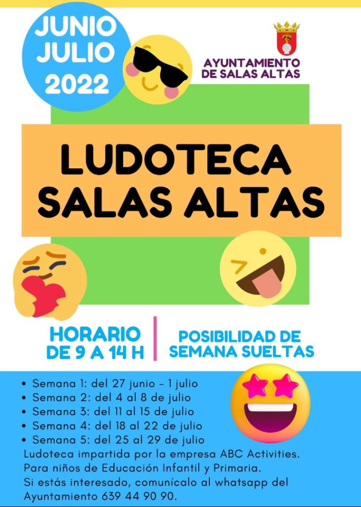 Imagen: Ludoteca en Salas Altas. Junio-julio 2022