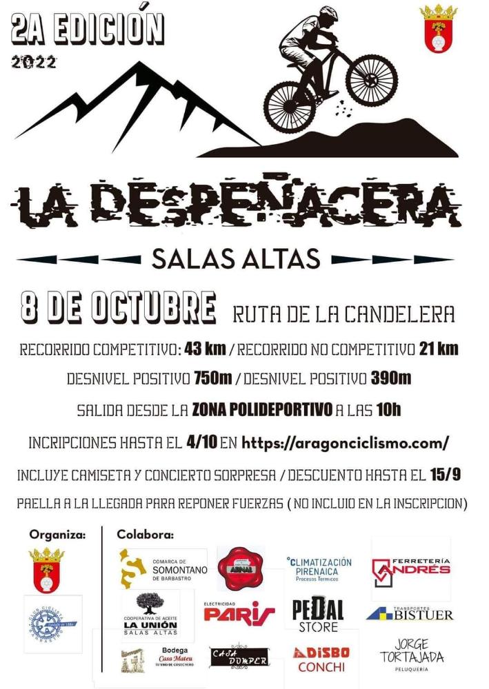 Imagen: Cartel carrera BTT La Despeñacera en Salas Altas