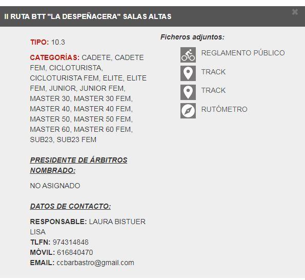 Imagen 2ª edición de la BTT La Despeñacera de Salas Altas